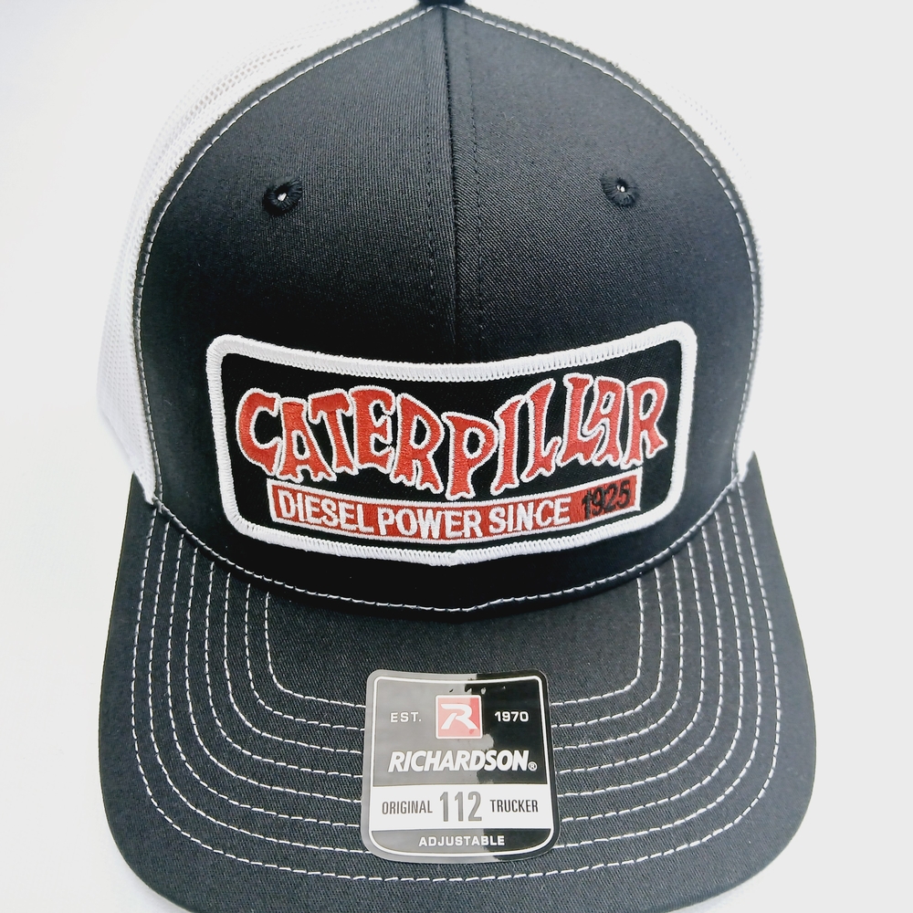 Caterpillar Black and White Trucker Cap